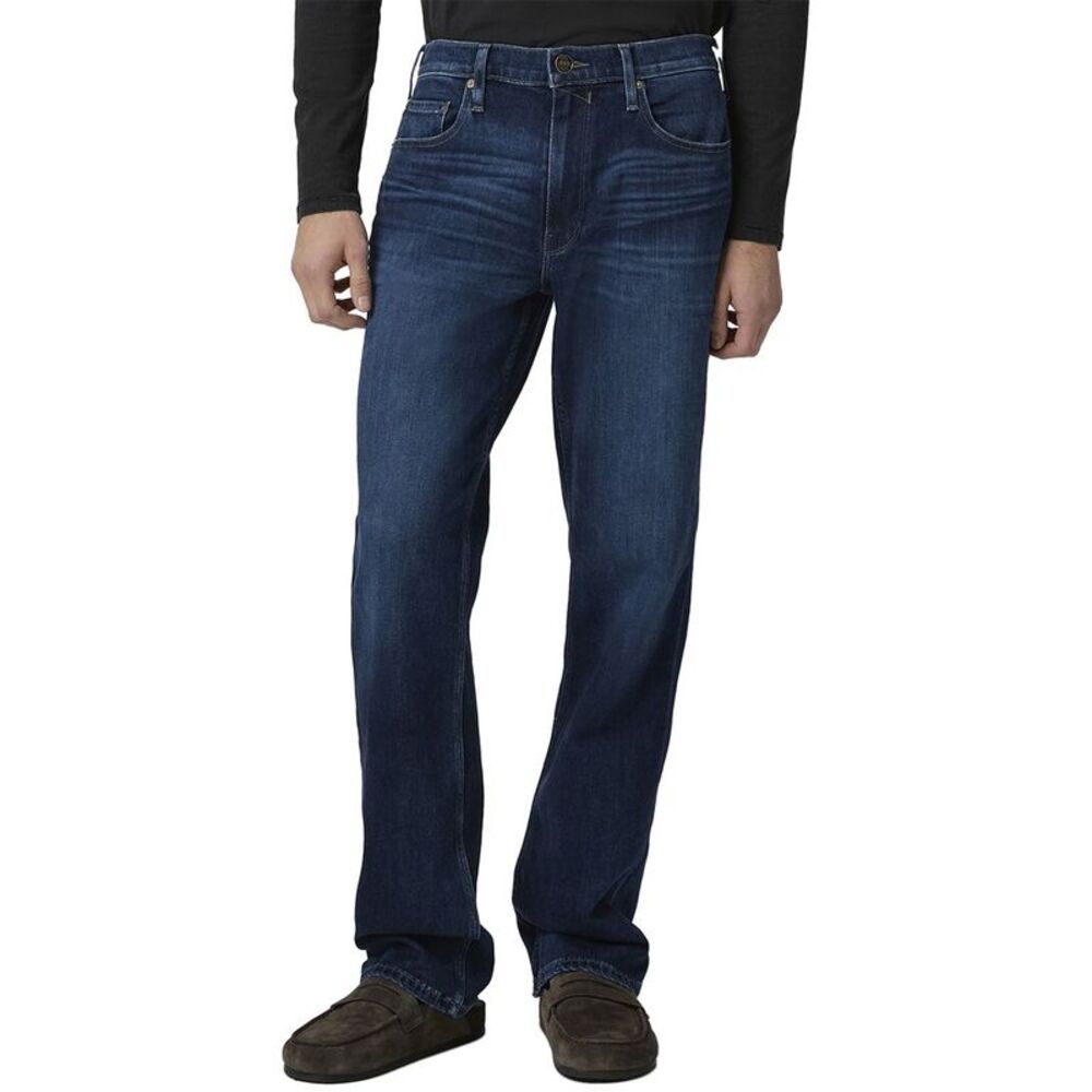 PAIGE Men's Straight Jeans in Dark Blue